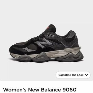 New Balance Women's 9060 Black and Silver Sneakers
